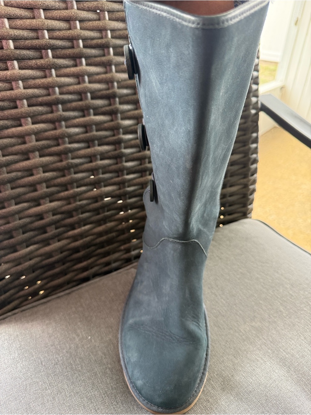 UGG Slate Blue Knee-High Button Boot